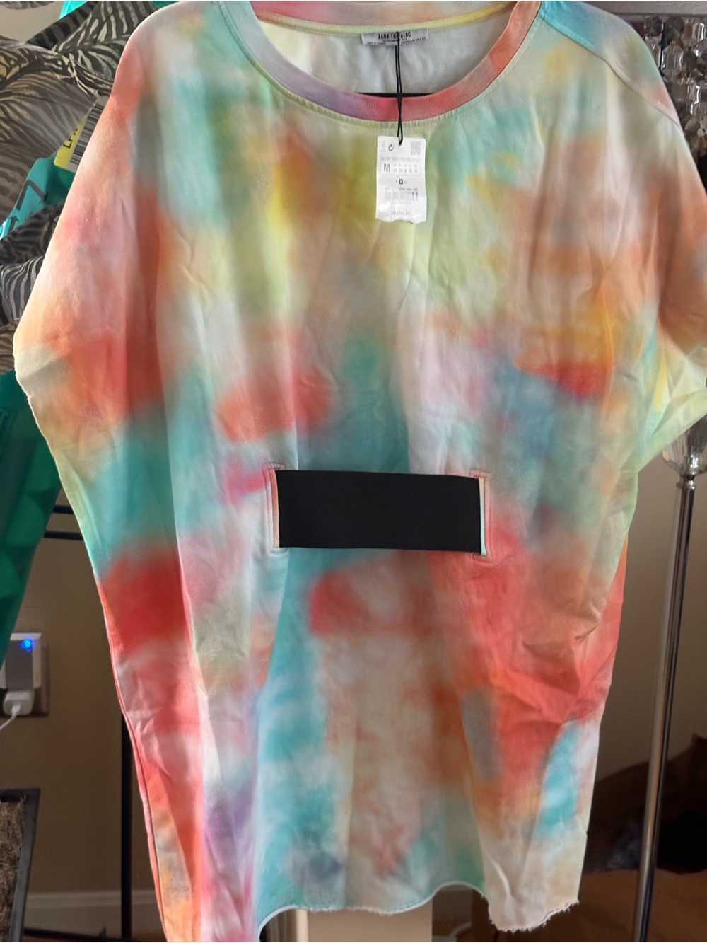 Zara Tie-Dye Pastel Short Sleeve Tee Dress